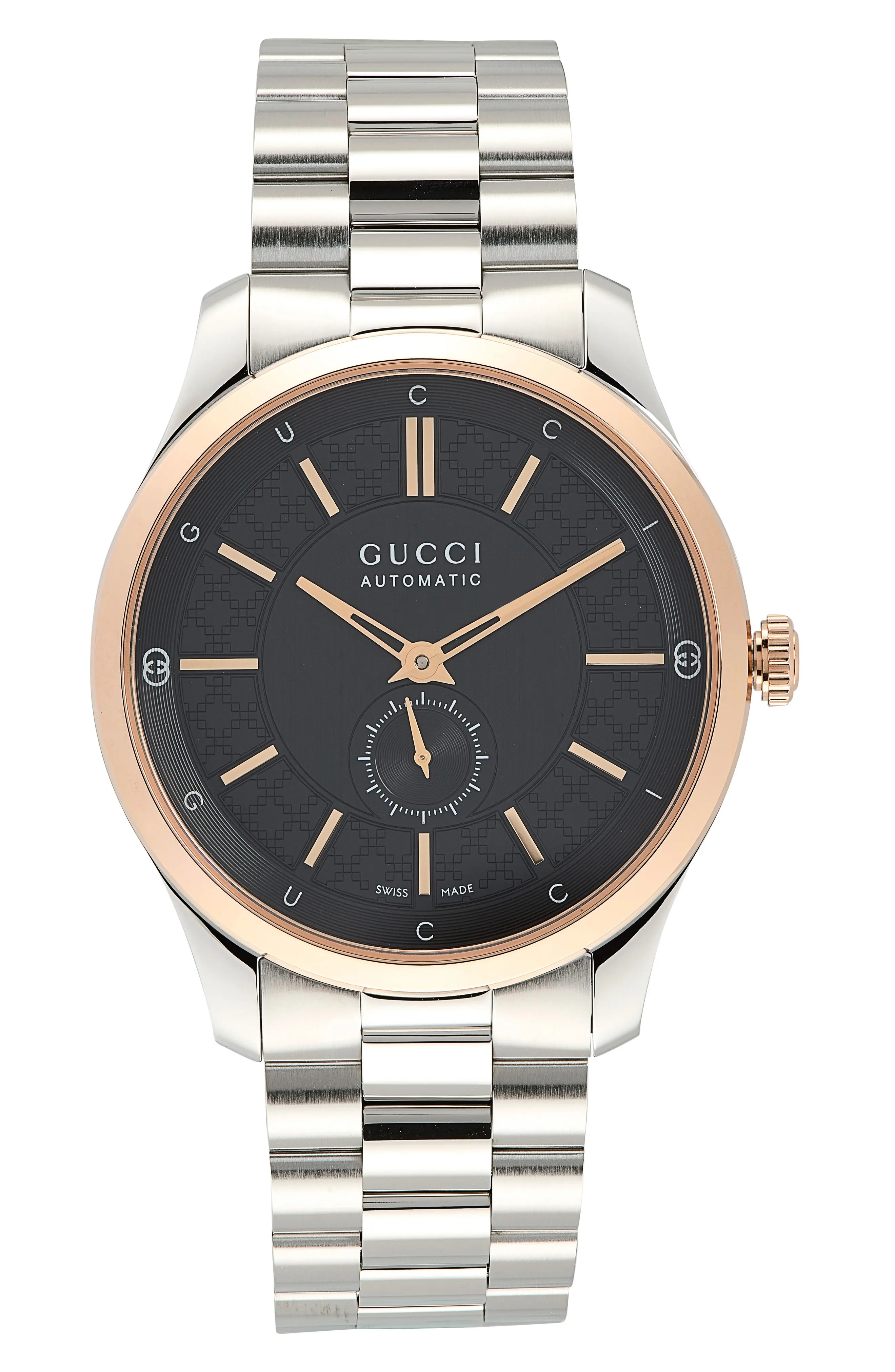 G-Timeless Slim Two-Tone Automatic Bracelet Watch, 40mm | Nordstrom