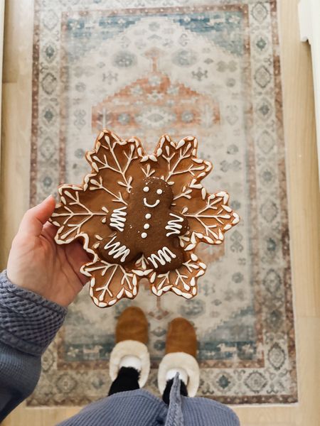 Gingerbread man cookie, snowflake plate, similar washable patterned Persian rug, cozy slippers 

#LTKGiftGuide #LTKHoliday #LTKhome