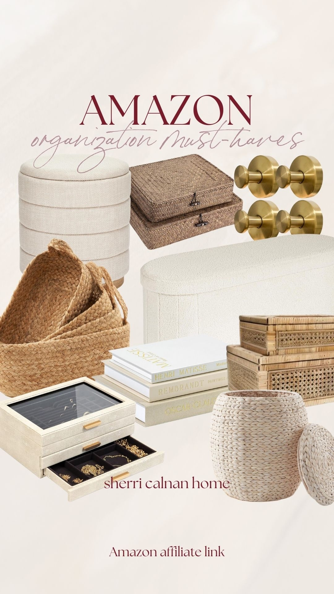 Amazon organization must haves for a beautifully functional home. Natural woven storage, neutral bins, and elevated organizers that keep every space calm and clutter free. Amazon organization, home storage solutions, neutral organization, woven baskets, closet organization, bathroom storage, functional home decor, timeless home organization, Sherri calnan home

#LTKHome