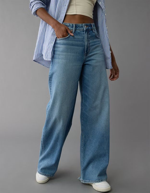 AE Strigid Super High-Waisted Ultra Wide-Leg Jean | American Eagle Outfitters (US & CA)