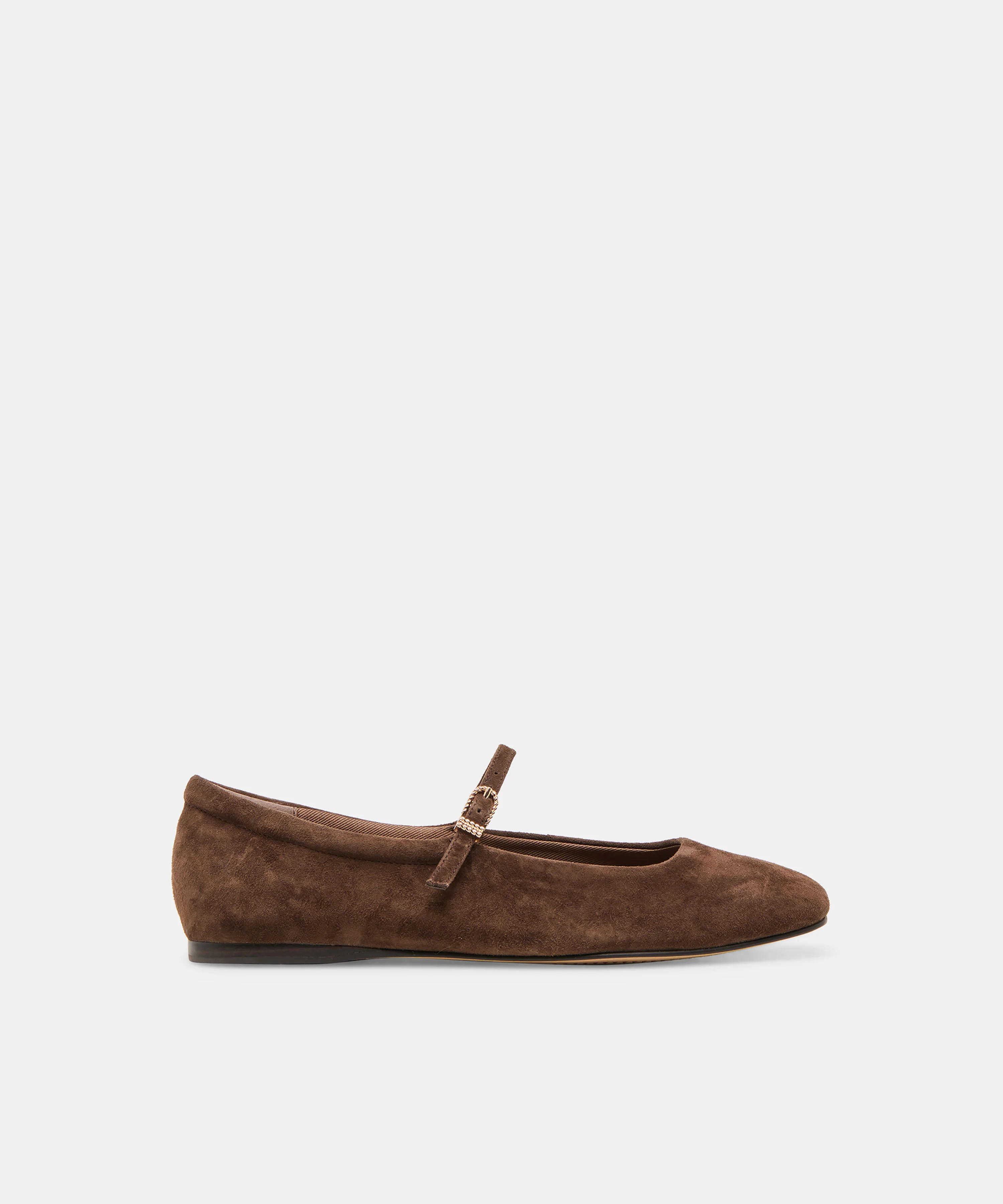 Reyes Ballet Flats Dk Brown Suede | DolceVita.com