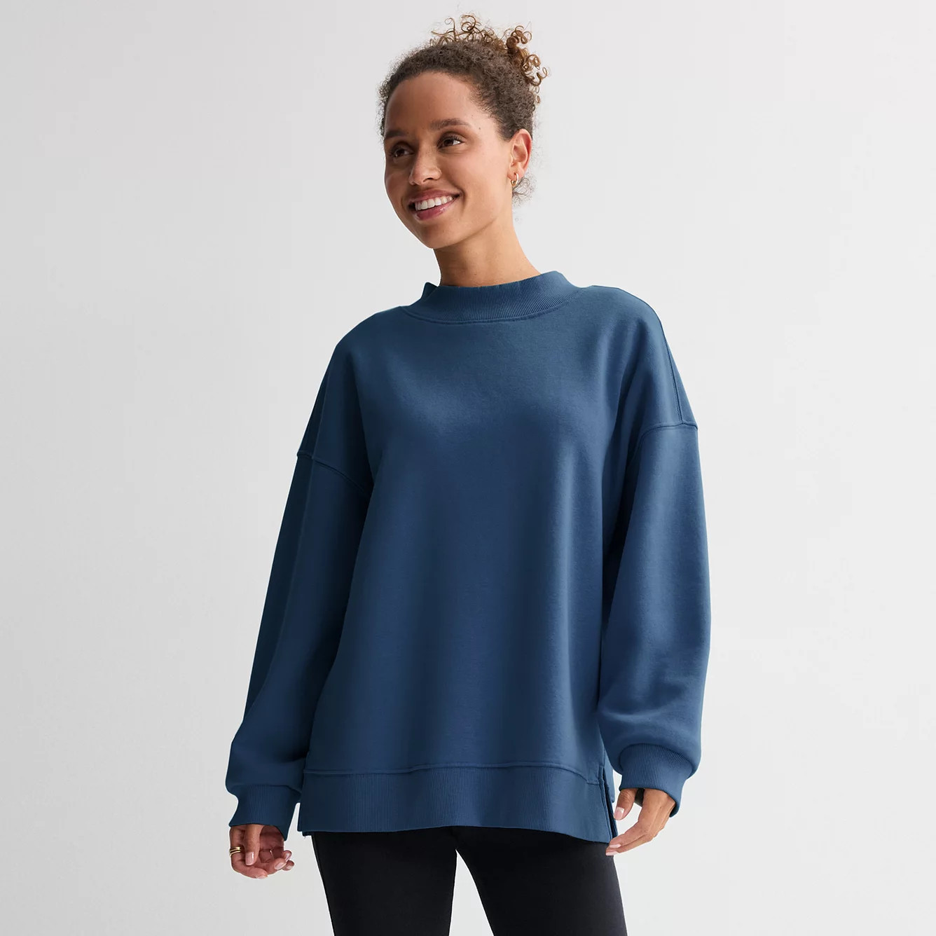 Juniors' Pink Republic Fleece Mockneck Pullover | Kohl's