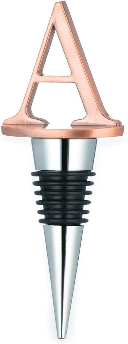 Wine Stoppers,Reusable Wine Bottle Stoppers,Stainless Steel Letter Wine Stopper, Food Grade Silic... | Amazon (US)