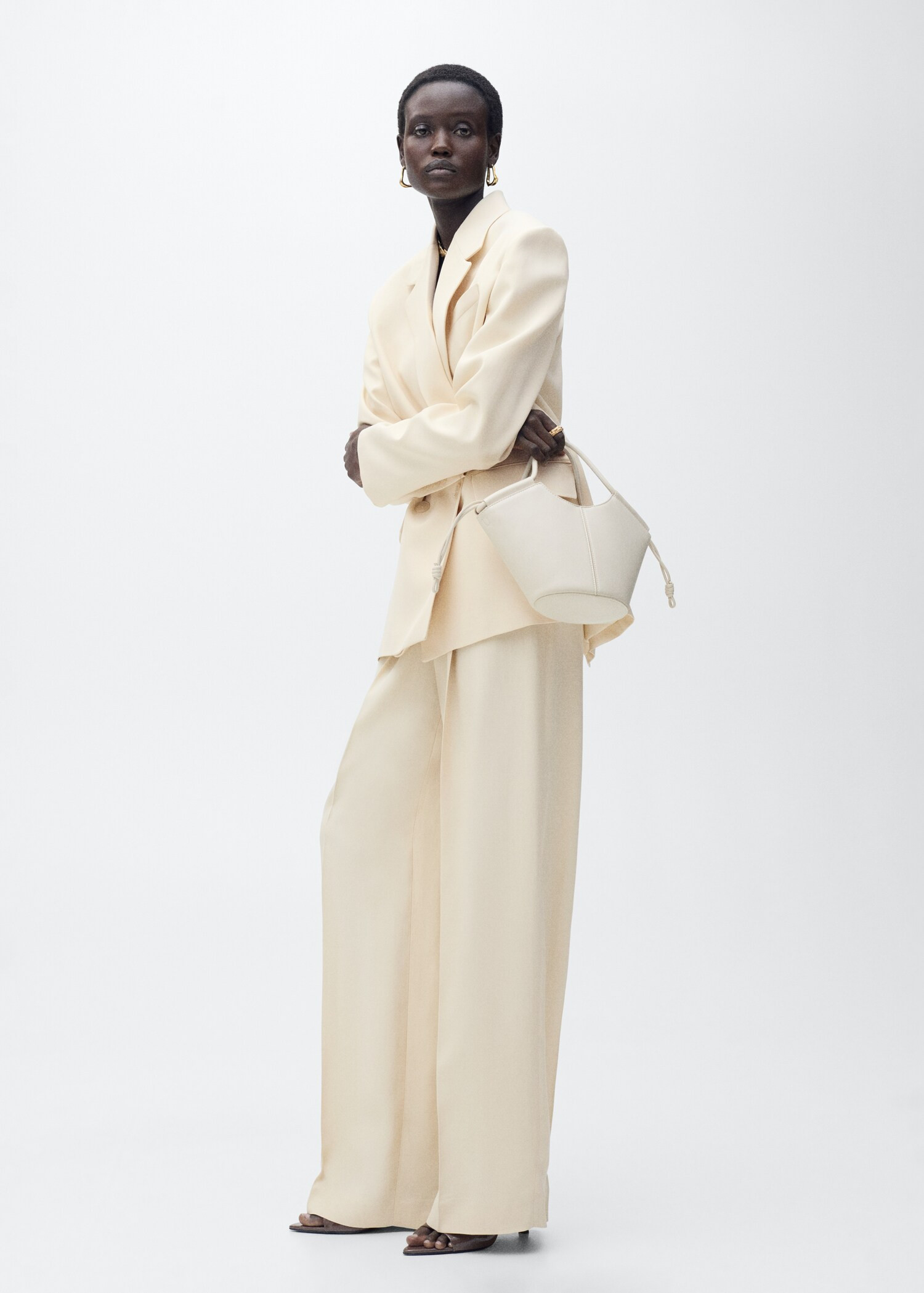 Pleated wideleg suit trousers - Women | MANGO United Kingdom | MANGO (UK)