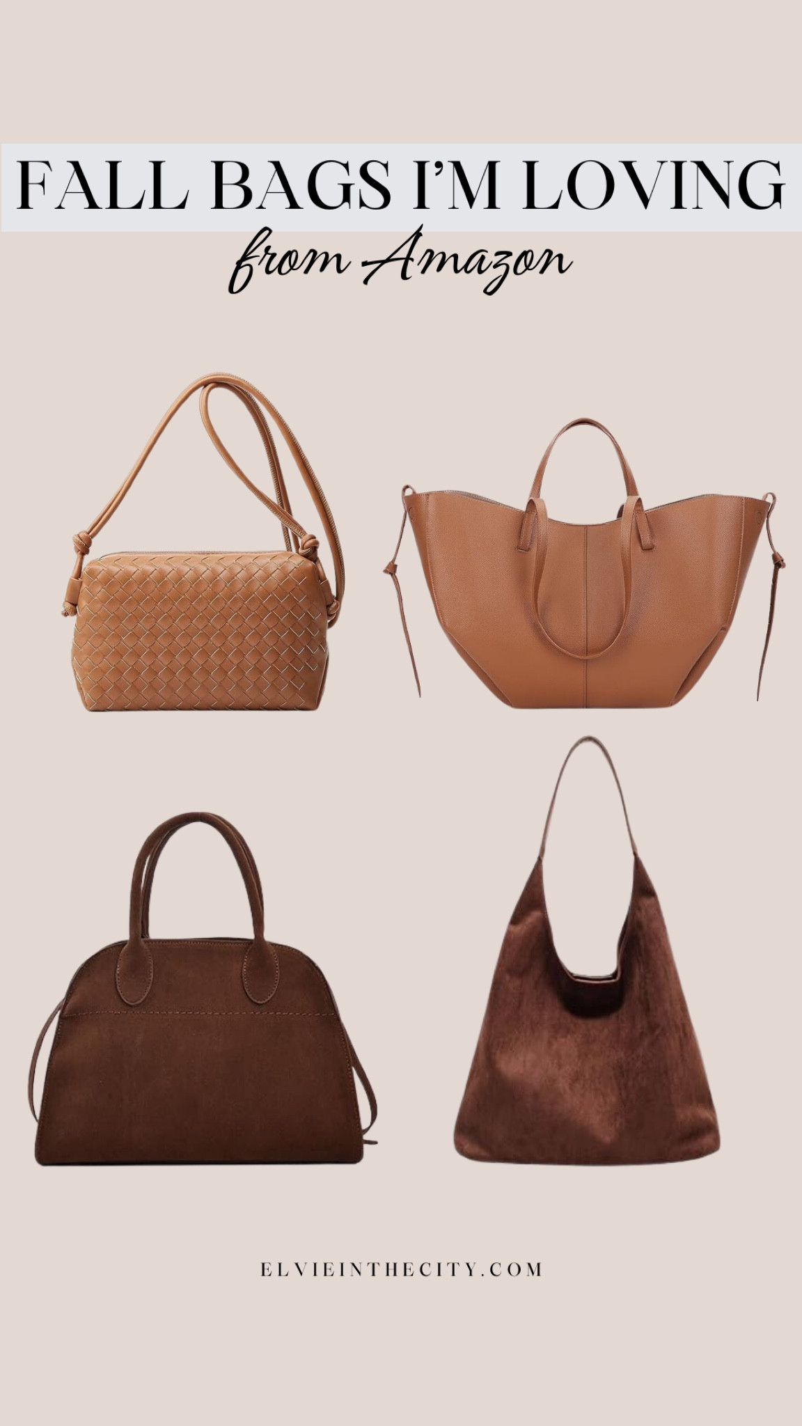 Here are a few fall bags that I’m loving, including a woven crossbody, a slouchy hobo bag, a tote bag, and a satchel bag. 

Fall purse, ootd, fashion over 40, fall outfit idea

#LTKItBag #LTKOver40 #LTKFindsUnder50