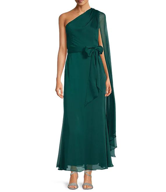 Petite Size Evie Georgette Evening Maxi Dress | Dillard's