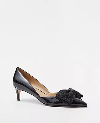 Ann Taylor Crystal Bow D'Orsay Patent Pumps | Ann Taylor (US)