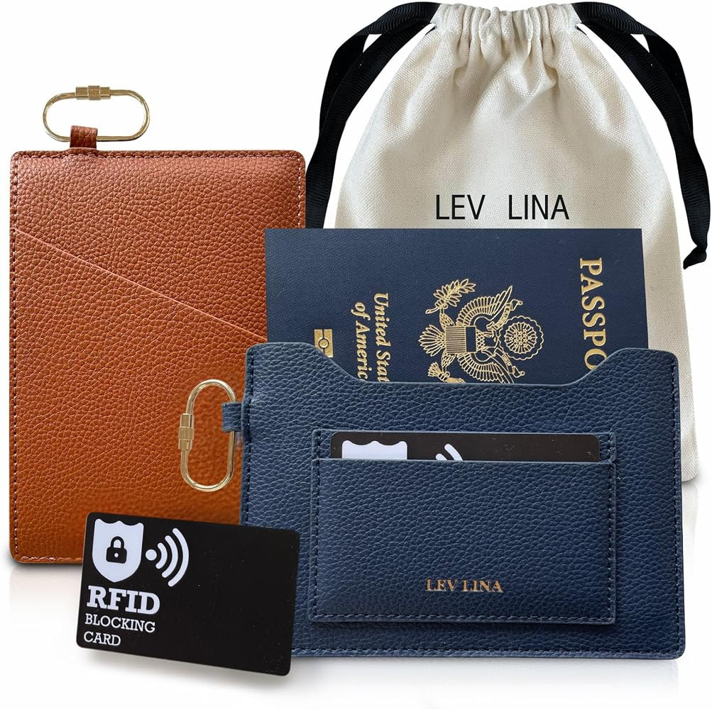 Passport Holder for Travel RFID Blocking Slim Leather Passport Wallet & Passport Book Cover Case ... | Amazon (US)