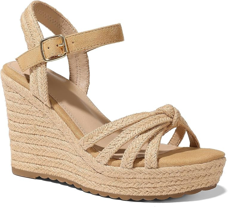 mikarka Sandals for Women 2026: Comfortable Wedge Platform Sandals Women - Braided Espadrilles fo... | Amazon (US)