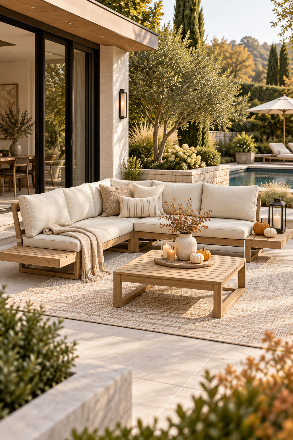 Okay this wood + cream cushion combo is SO pretty for a warm, elevated patio. The sectional gives you plenty of seating while still keeping everything clean and minimal. Such a good Wayfair Warehouse Clearout find with savings up to 60% off. #WayfairSale #OutdoorSectional #PatioInspo #BackyardDecor #OutdoorLivingSpace #PatioMakeover #FallOutdoorDecor #NeutralHome #BackyardInspo 

 #LTKSeasonal #LTKHome #LTKSaleAlert