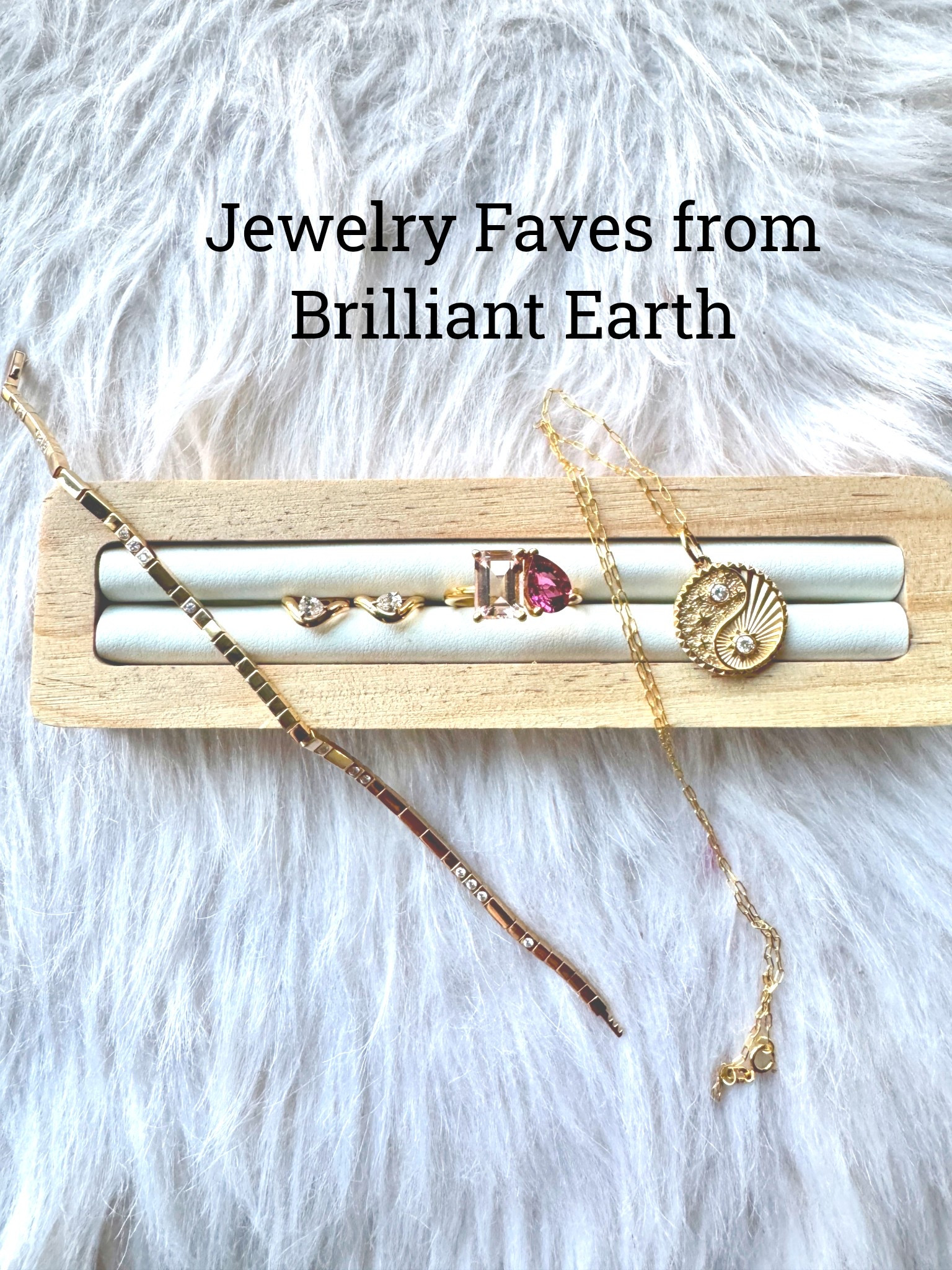 In my gemstone era, gorgeous jewelry pieces from Brilliant Earth. Colorful Toi et Moi Morganite and Pink Tourmaline, Diamond Hoops, Medallion Necklace, and Gold Bracelet #jewelry 

#LTKgrwm #LTKootd #LTKBeauty