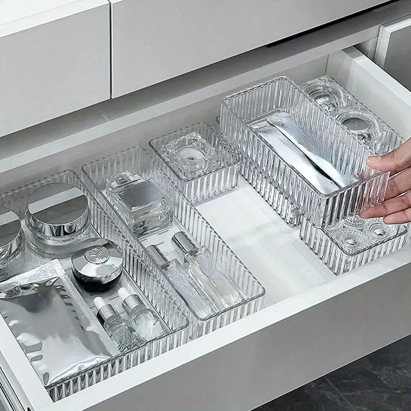 3/4/5/6pcs Vanity Built-in Cosmetic Storage Box, Divider Drawer Skin Care Products Finishing Box,... | Temu Affiliate Program