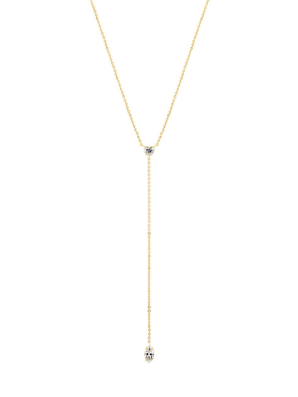 Women's 18K Yellow Gold & 0.55 TCW Diamond Lariat Necklace - Gold | Saks Fifth Avenue