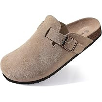 shevalues Genuine Suede Clogs for Women Cork Footbed Mules Sandals | Amazon (UK)