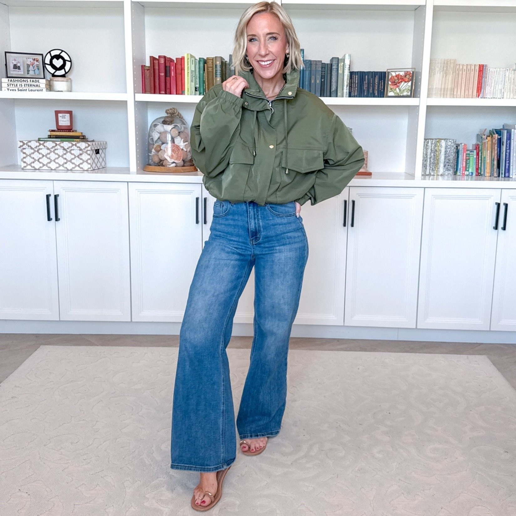 Amazon - lightweight fall jackets. Cropped Utility Jacket - size XL (bought the XL on accident, but I don't mind it). 20 colors. * Wide Leg Jeans - size 25. (Color: C-inseam 30"-medium Blue).

#LTKOver40 #LTKSeasonal #LTKPetite