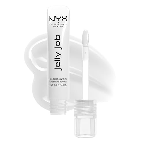 NYX PROFESSIONAL MAKEUP Jelly Job Lip Gloss, Lip Tint Gloss with Full-Bodied, Smoothing, and Hyper-Glossy Shine - Just Jelly (Clear) | Amazon (US)