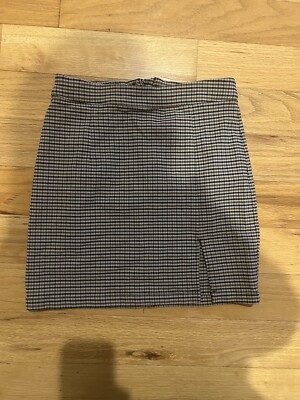 Garage Mini Skirt Size small Brown Plaid S | eBay US