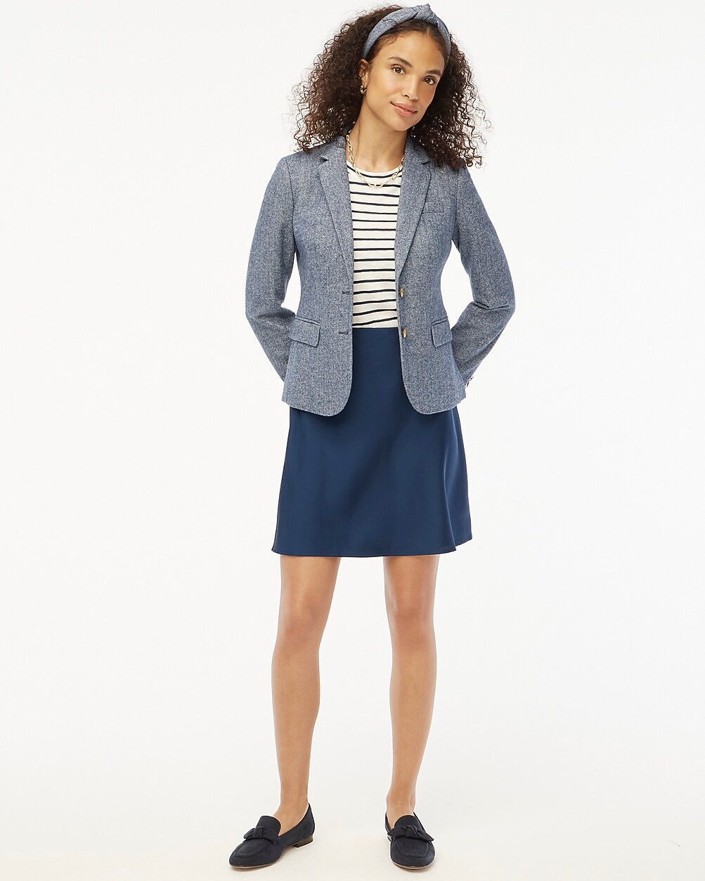 Herringbone wool-blend schoolboy blazer | J.Crew Factory