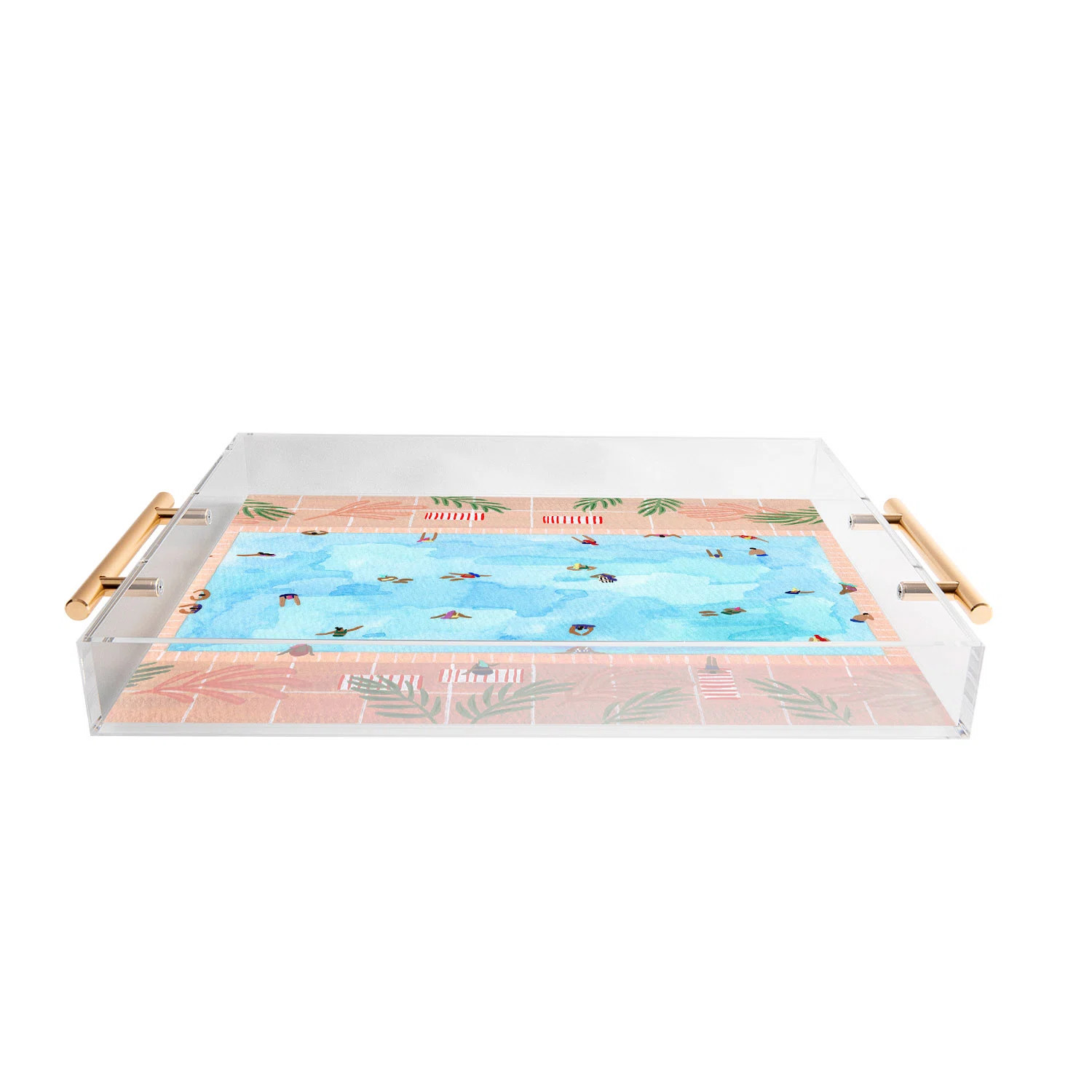 Helo Birdie Peachy Palms Acrylic Tray | Wayfair North America