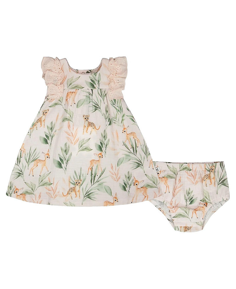 Deux par Deux Girls' Muslin Dress and Bloomer Deer Printed Set - Baby | Bloomingdale's (US)