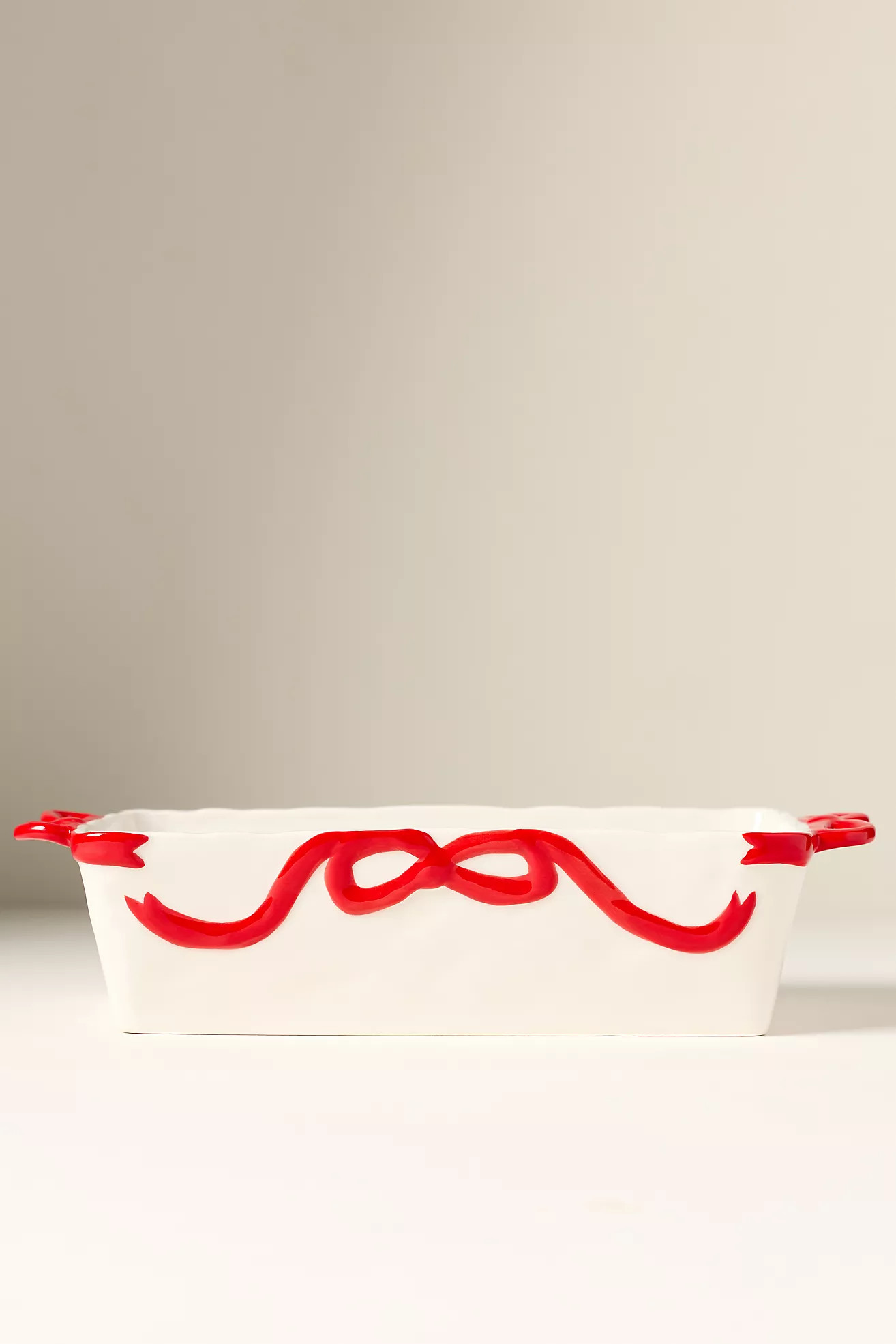 Benedita Bow Stoneware Loaf Pan | Anthropologie (US)