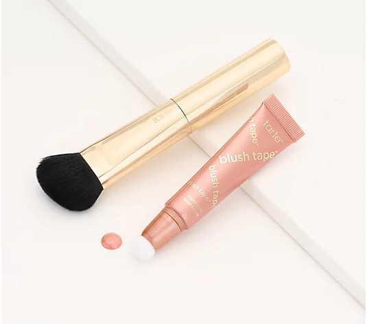 tarte Blush Tape Liquid Glow Blush w/ Sculpting Brush - QVC.com | QVC