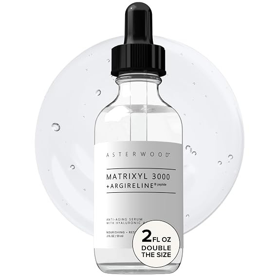 Asterwood Matrixyl 3000 + Argireline Serum with Hyaluronic Acid - Anti-Aging, Wrinkle Reducing, C... | Amazon (US)