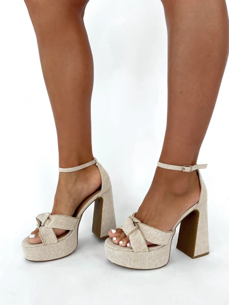 Glistened Platform Heel | Lane 201 Boutique