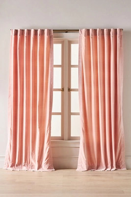 Trova Washed Velvet Curtain | Anthropologie (US)