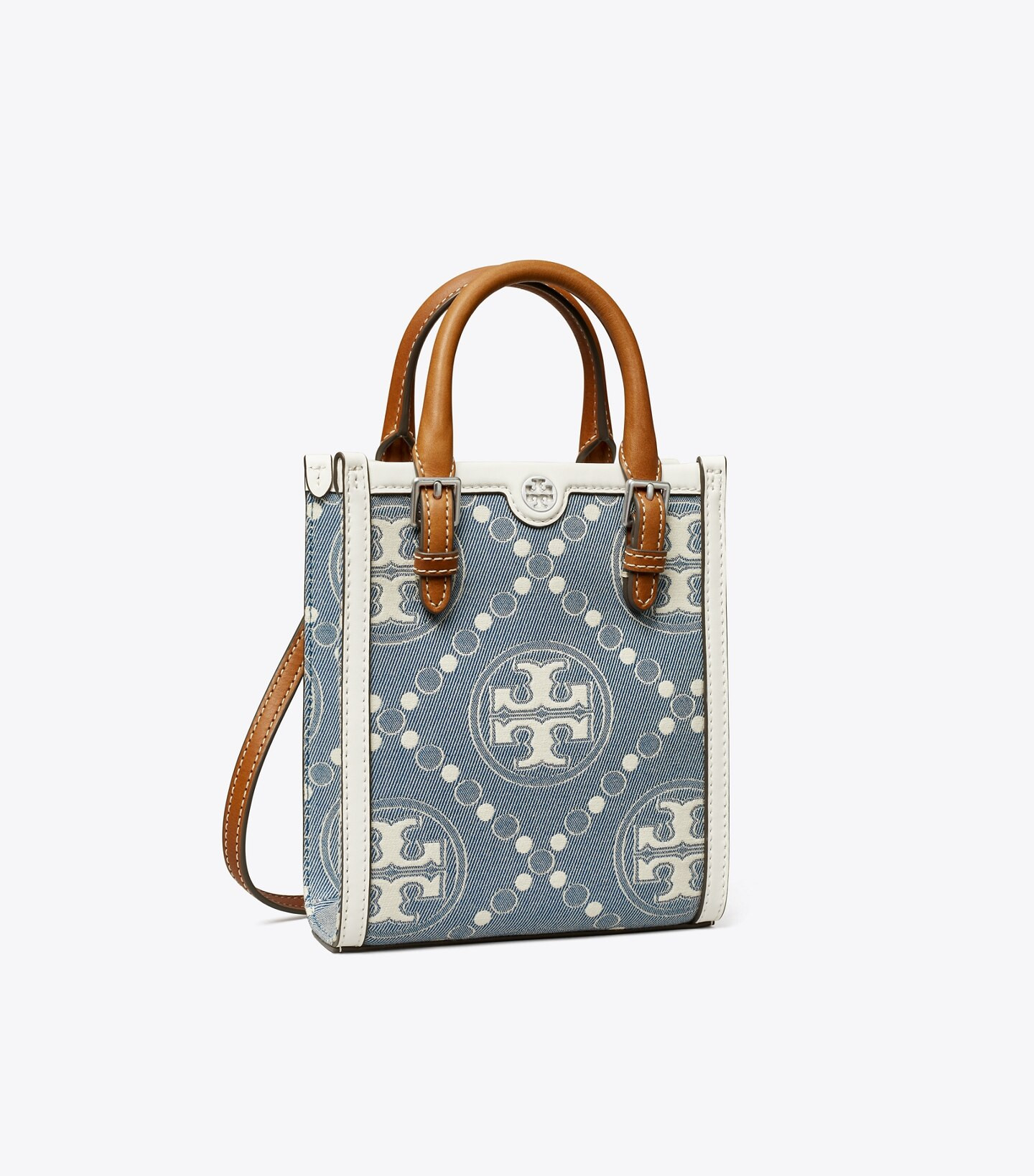 MINI T MONOGRAM DENIM TOTE | Tory Burch (US)
