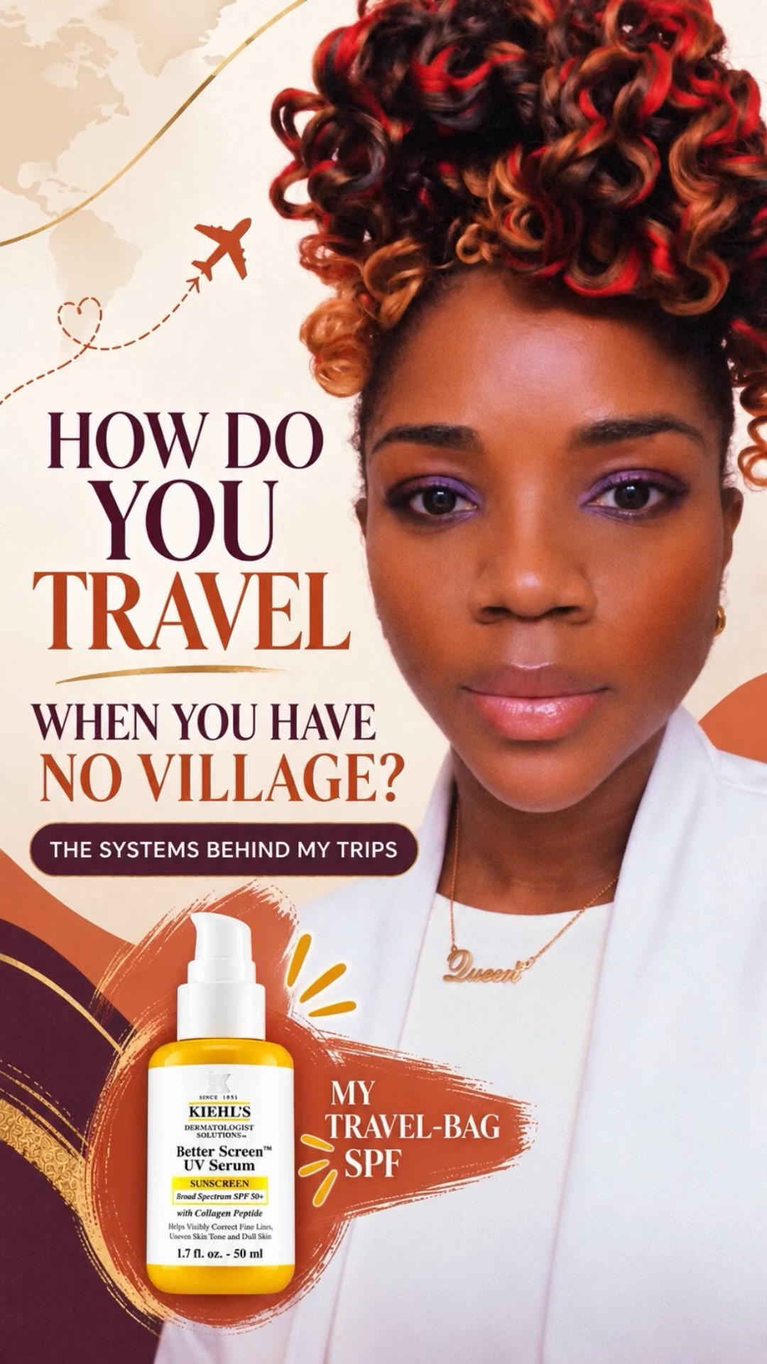 I always keep my travel bag ready to go. As soon as I get home from a trip, I unpack it, refill what I used, and reset it so I’m prepared for the next one. Kiehl’s Better Screen sunscreen is one of the sunscreens I currently keep in my bag. Funny enough, it was also in the box with the Kiehl’s products they sent me. Thank you, Kiehl’s, for thinking of me. 💛

If you want to see how I keep my systems organized and my travel bag ready, you can inquire below about my templates and resources.

A lot of people have help. I don’t have help at all, so I have to manage everything myself. My calendar, my time, my travel plans, my work, my kids, and my content all have to line up. I have to manage my time down to the minute because if one thing gets missed, the whole plan can unravel. Then things start falling apart, and it gets harder to take care of yourself and keep going.

Sometimes I feel like I’m running a whole corporation by myself. It’s not easy. I feel like only one out of ten people might make it through this kind of journey without support. I may be the exception, but I believe you can be one too if you really want it and keep finding a way forward.

You don’t have to give up on your dreams or your travels just because you’re doing it without a village. It’s hard, but you can triumph. ✨

#KiehlsCollective @kiehls

🔗 Connect with me + explore my digital store for templates & resources:
https://linktr.ee/labeautyqueenana

🛍️ Shop my outfits, favorite finds, tools and services:
https://www.shopltk.com/explore/LaBeautyQueenAna

#Kiehls #BetterScreen #TravelAsAMom #MomLife #TimeManagement #KeepGoing #BelieveInYourself

#LTKmomlife #LTKselfcare #LTKTravel