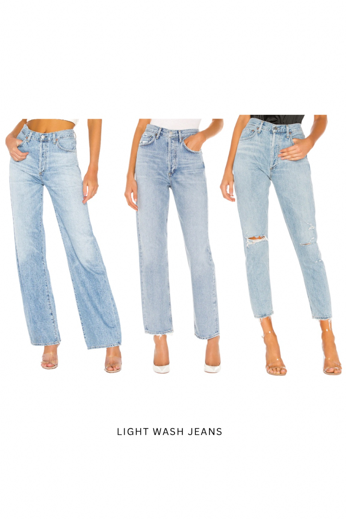 My fav light wash jeans 🤍