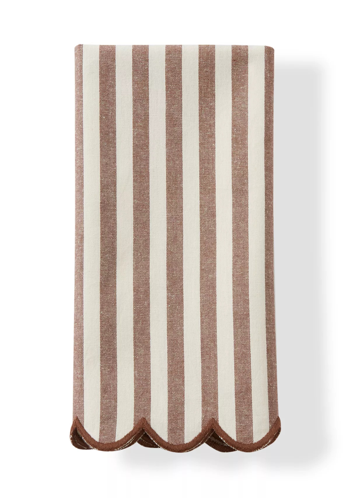 Brown Scallop Striped Napkins - Set of 2 | Belk