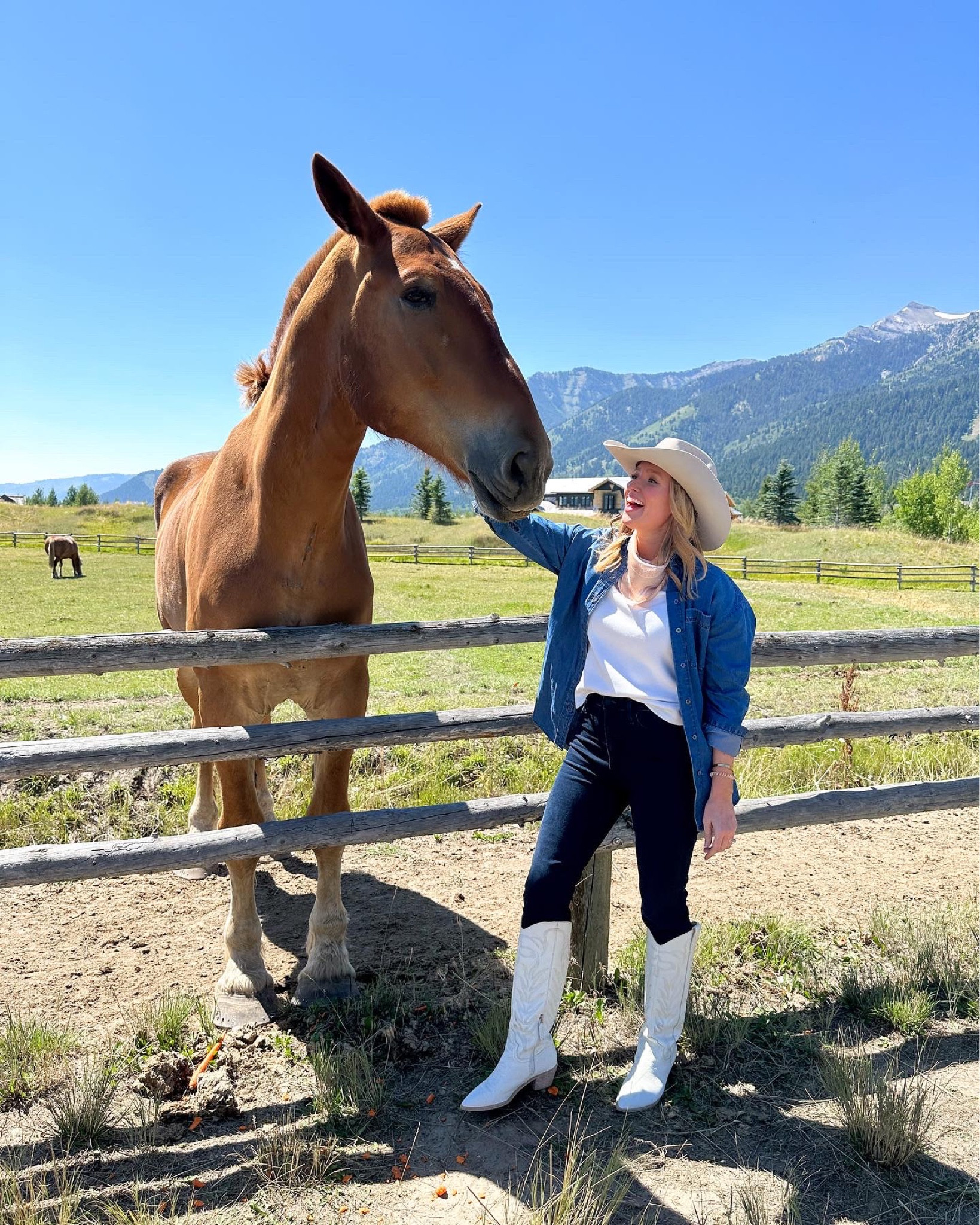 What to wear horseback riding. You want boots that have a small heel to help your foot stay in the saddle. Comfortable/stretchy jeans are preferred but you can also wear leggings (they just won’t cushion your booty as much). I’m glad I wore this bandana because it got dusty on the trail! And of course a hat and light layer to protect you from the sun  

#LTKSeasonal #LTKtravel