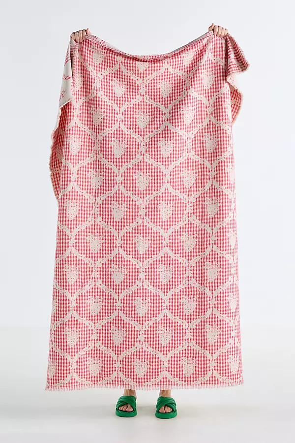 Damask Cotton Woven Throw | Anthropologie (US)