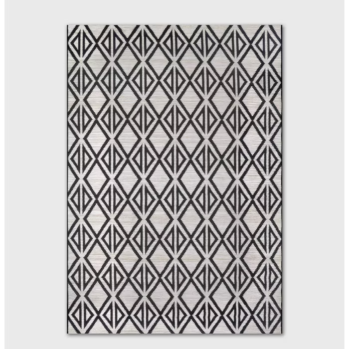 Outdoor Rug Diamond Black - Project 62™ | Target