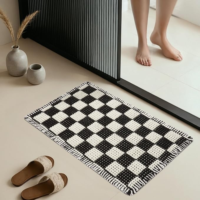 Waffle Bath Mat Non-Slip Machine Washable Super Absorbent Quick-Drying Waffle Woven Carpet Soft a... | Amazon (US)