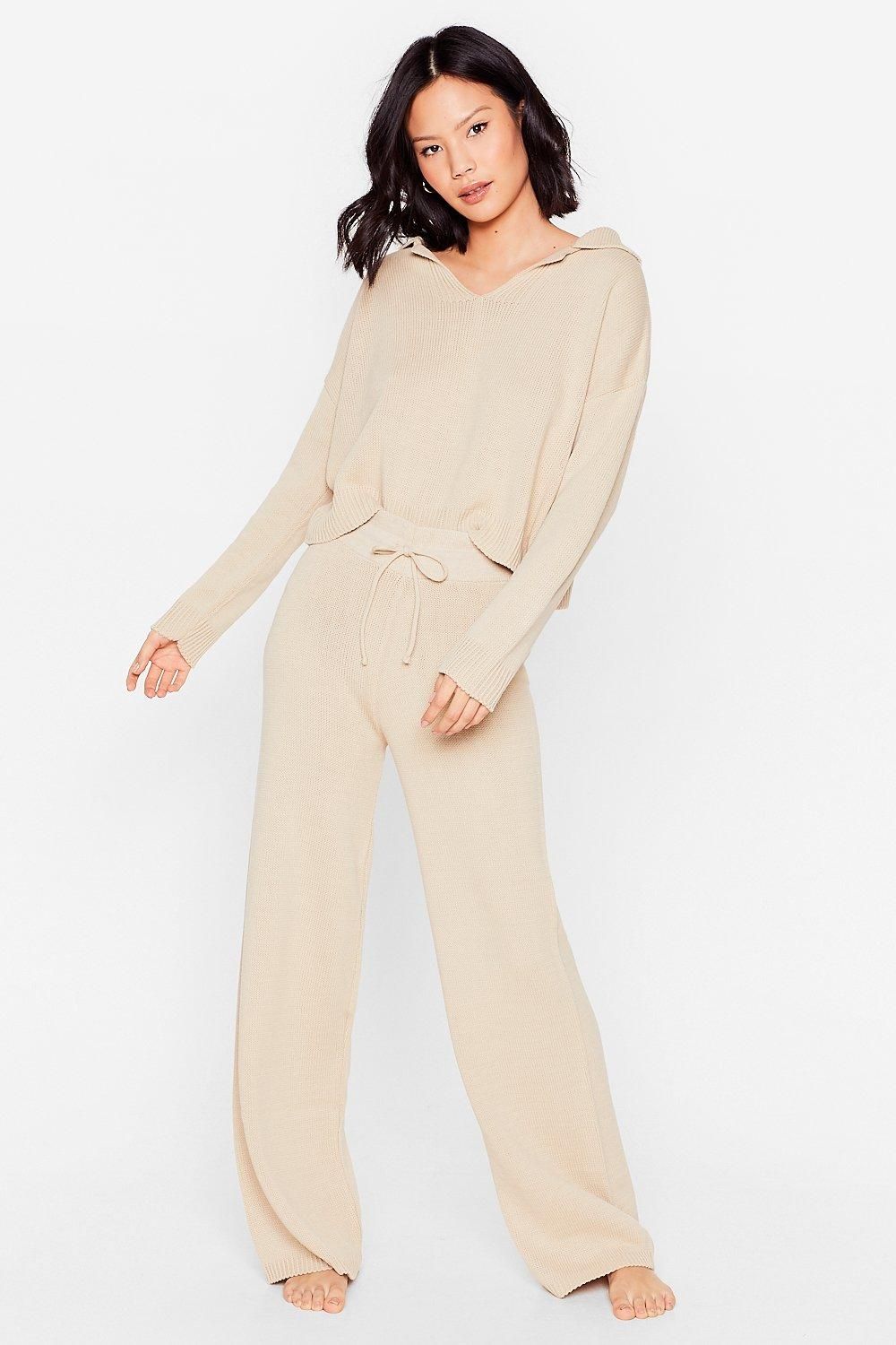 Knit Sweater and Wide Leg Pants Set | Nasty Gal (US)