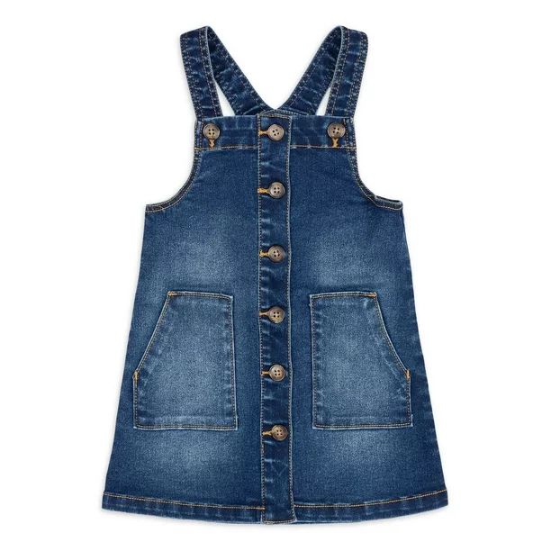 Wonder Nation Baby and Toddler Girls' Jumper Dress, Sizes 12 Months-5T - Walmart.com | Walmart (US)
