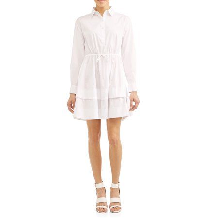 Gemma Belted Shirt Dress Women's | Walmart (US)