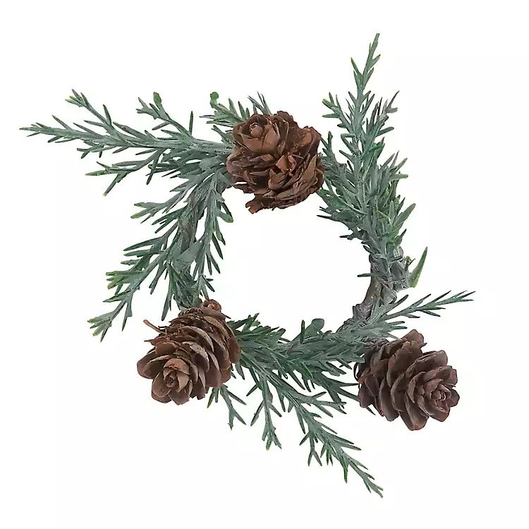 Rosemary Pinecone Wreath Napkin Rings, Set of 4 | Kirkland's Home