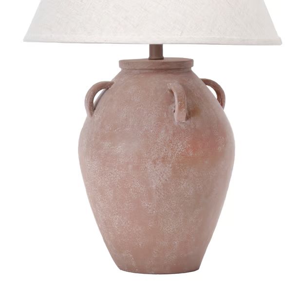 Beige 29-inch Vintage Resin Amphora Table Lamp | Rugs USA