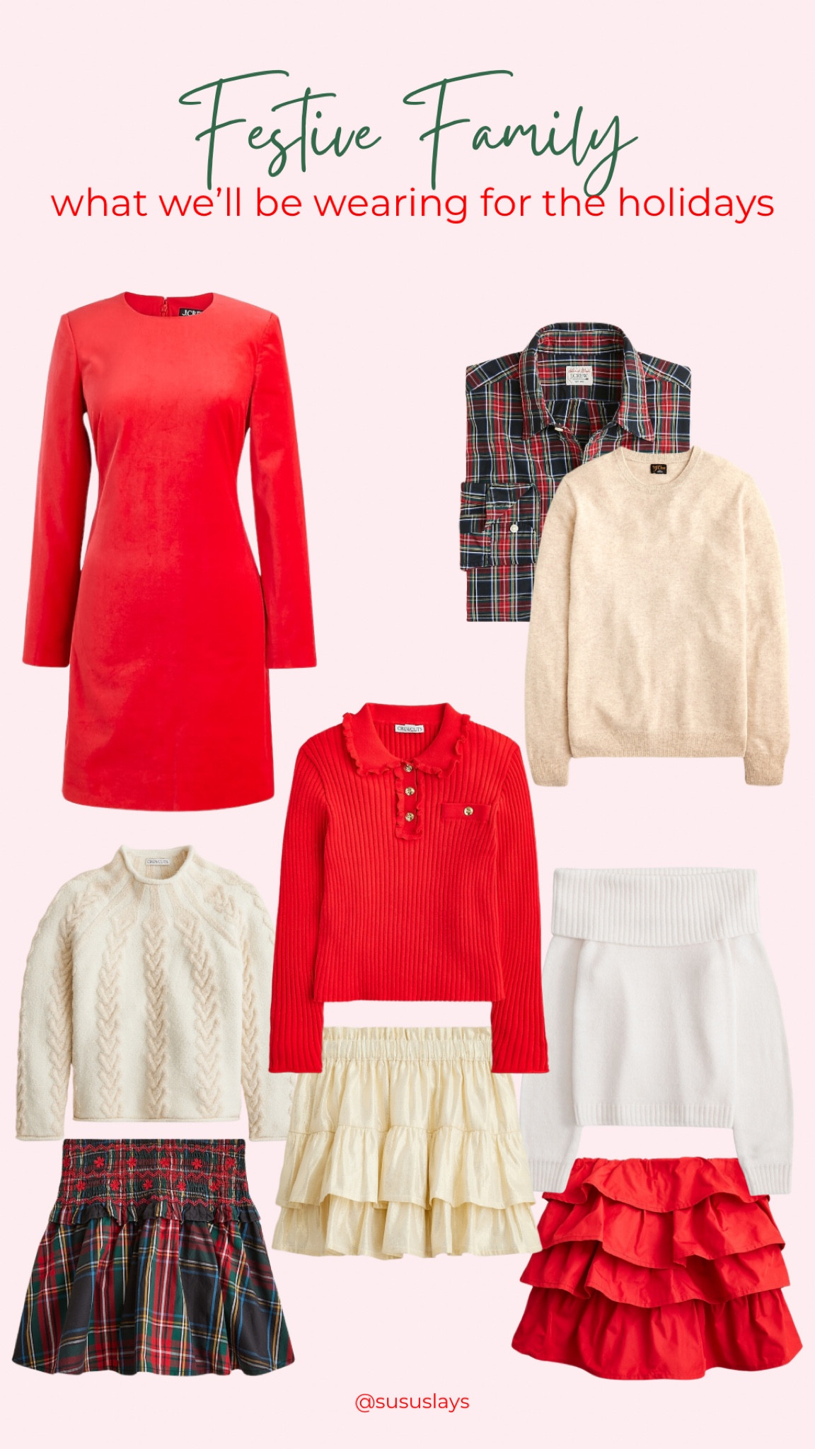 You can’t go wrong with classic Christmas looks for the whole family! 
We got these plaid, red, and gold pieces from JCrew for holiday photos and festivities! 

#LTKHoliday #LTKFamily #LTKKids