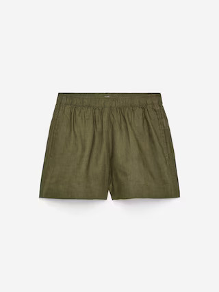 Linen Shorts – Khaki Green – Women – ARKET GB | Arket UK
