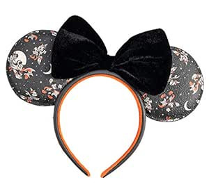 Loungefly Disney Mickey and Minnie Mouse Halloween Themed Faux Leather Headband | Amazon (US)