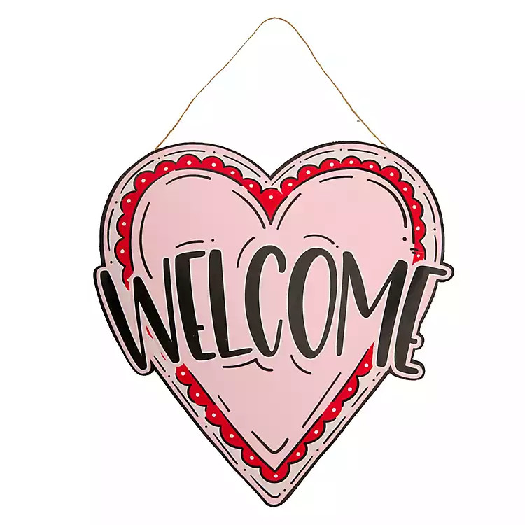 New! Welcome Heart Wall Hanger | Kirklands
