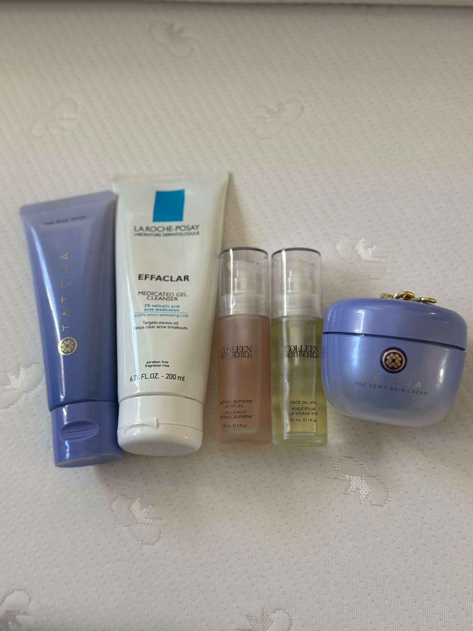 😴My night skin care routine! 5 products for a clean, hydrated face before bed! Tatcha rice cleanser, followed by Effaclar medicated gel cleanser, next two of my fav Coleen Rothschild products-Retinol Supreme Night oil and face oil number 9, finished with the Dewy Skin Cream from Tatcha! 😴

Skincare, face products, routine, nighttime skincare, cleanser, retinol, face cream 

#LTKFindsUnder100 #LTKBeauty