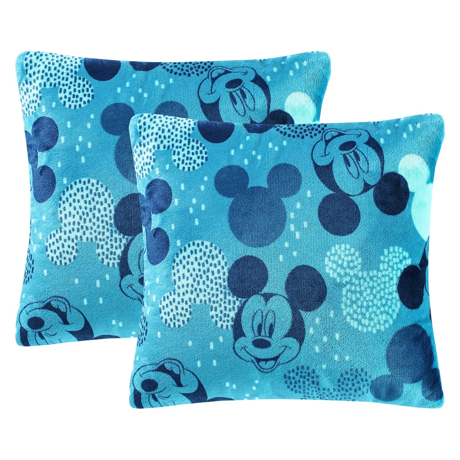 The Big One Disney's Mickey Printed Plush Indoor Outdoor 2-pack Throw Pillow Set, Med Blue, 16X16 | Kohl's