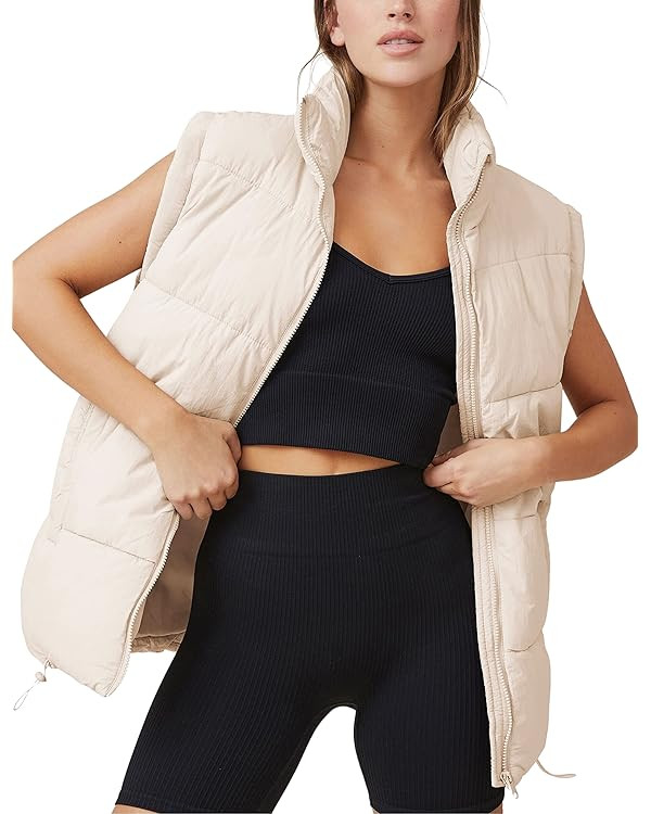 Athlisan Womens Zip Up Puffer Vest Stand Collar Sleeveless Padded Jacket Coat | Amazon (US)