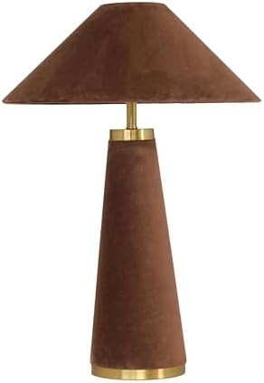Tov Furniture Graham Chocolate Brown Velvet Table Lamp | Amazon (US)